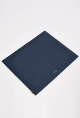 Blue Leather Minimalist Desk Mat