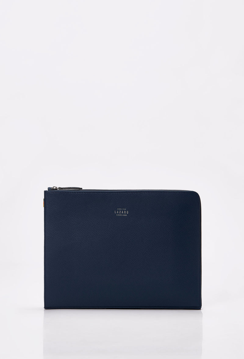 Blue Leather Slim Computer Case