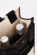 Cowhide Leather Wine Bag Two Bottles