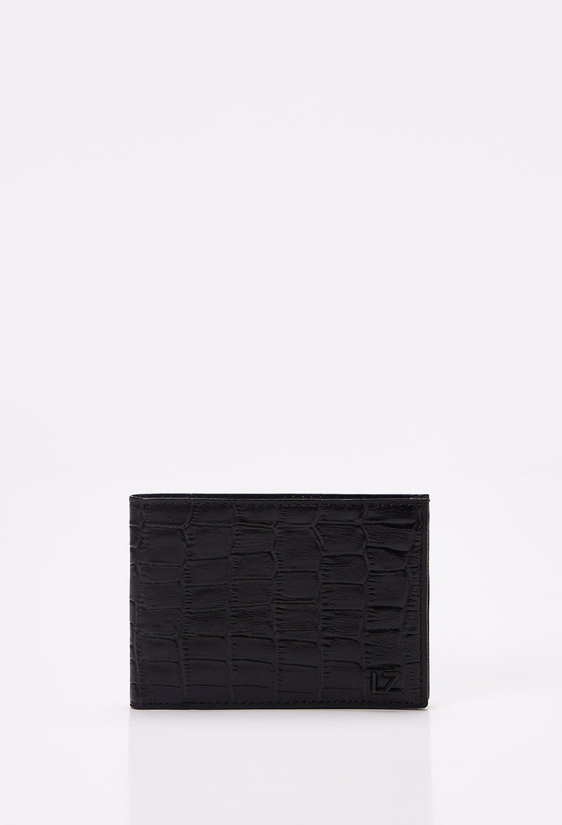 Croco Leather Slim Wallet