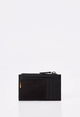 Cowhide Leather Zip-Top Card Holder