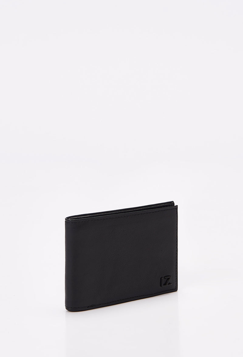 Black Aniline Leather 8 Card Bifold Wallet