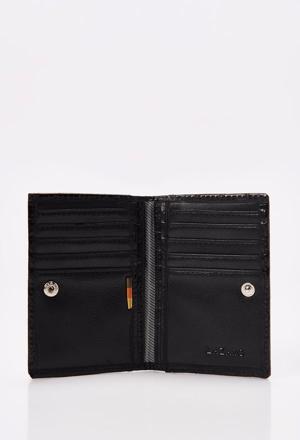 Croco Leather Folding Card Holder