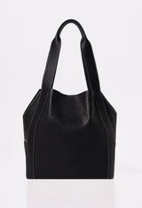 Black Leather Bucket Bag 'Ushuaia'