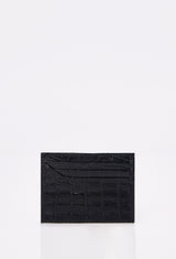 Croco Leather Flat Card Holder