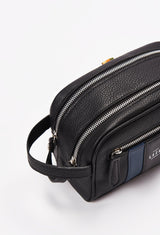 All Leather Zipper Toiletry Bag