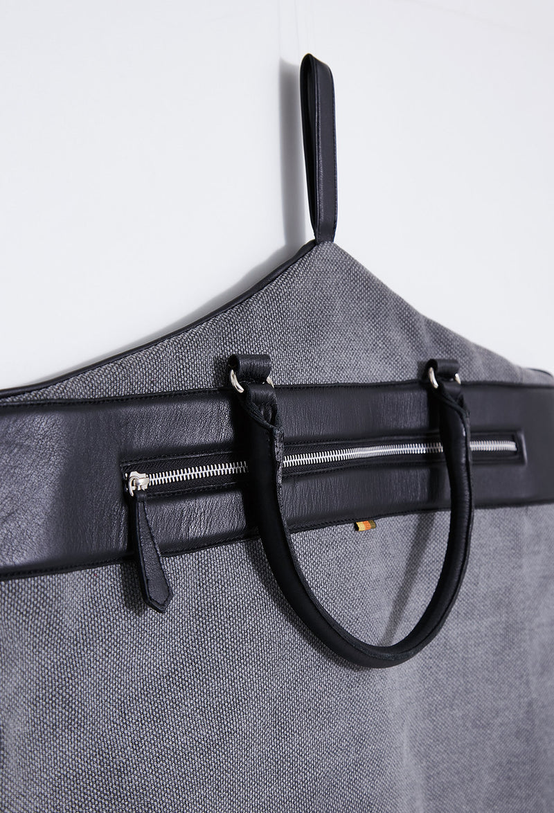 Canvas & Leather Garment Bag For Travel